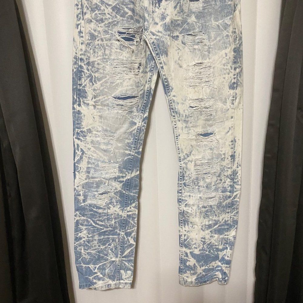 Mousai MENS denim blue distressed jeans - Picture 2 of 5